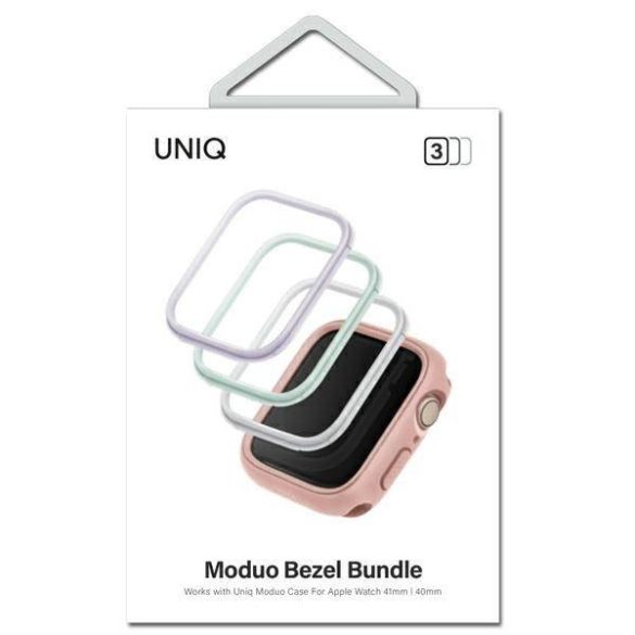 UNIQ ramki do Moduo 3 az 1-ben Apple Watch Series 4/5/5/6/7/8/9/SE/SE2 40/41mm zsálya-lila-fehér