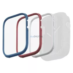  UNIQ ramki do Moduo 3 az 1-ben Apple Watch Series 4/5/5/6/7/8/9/SE/SE2 44/45mm Kék-Vörös-Fehér tok