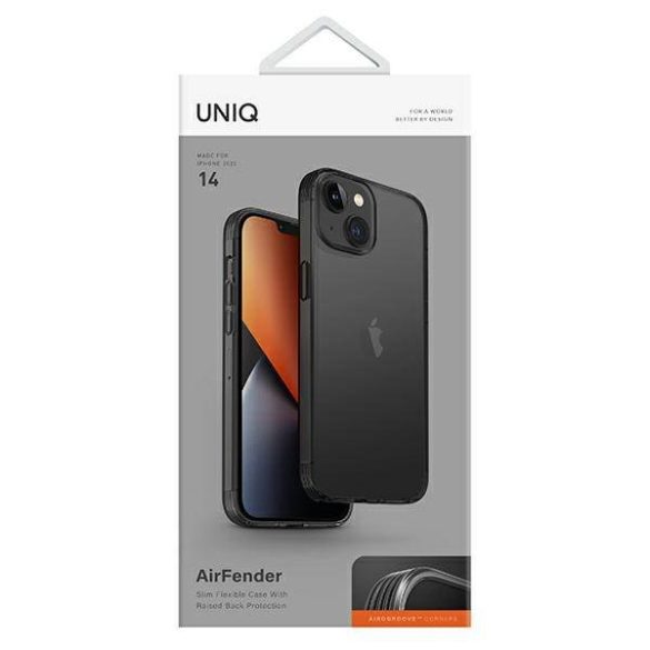 UNIQ etui Air Fender iPhone 14 / 15 / 13 6,1" szürke színű, színezett tok