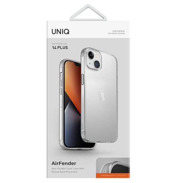 UNIQ etui Air Fender iPhone 14 Plus / 15 Plus 6.7" nude átlátszó tok