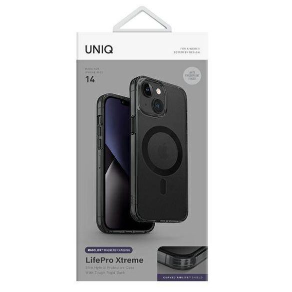 UNIQ etui LifePro Xtreme iPhone 14 / 15 / 13 6,1" Magclick Charging füstszín tok