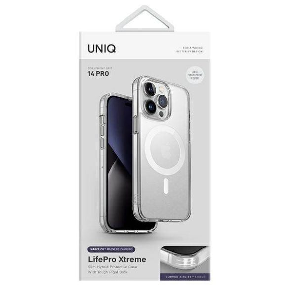 UNIQ Tok LifePro Xtreme iPhone 14 Pro 6,1" Magclick Charging átlátszó tok