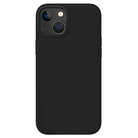 UNIQ etui Lino iPhone 14 6,1" éjfekete színben tok