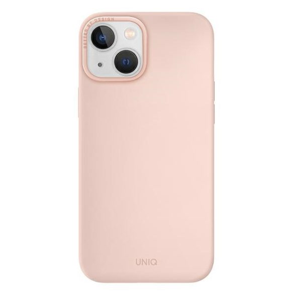 UNIQ etui Lino iPhone 14 / 15 / 13 6,1" rózsaszínű tok