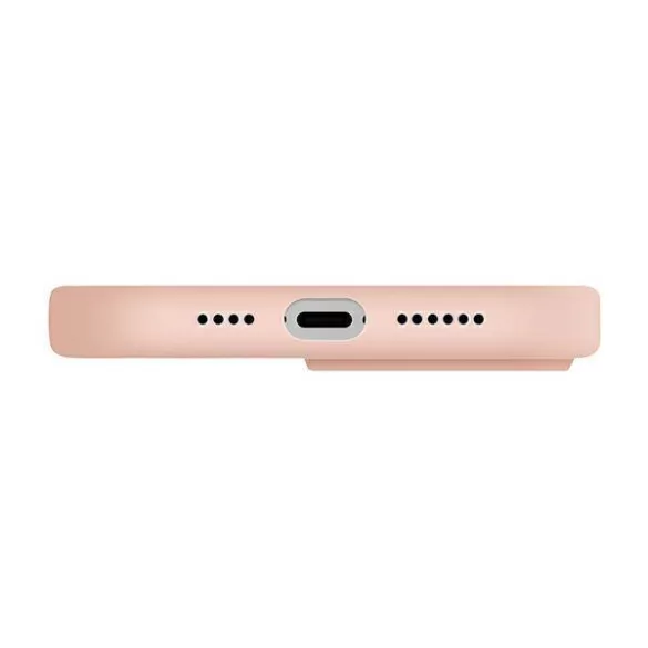 UNIQ etui Lino iPhone 14 6,1" rózsaszínű tok