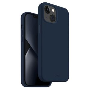 UNIQ etui Lino iPhone 14 6,1" tengeri kék tok