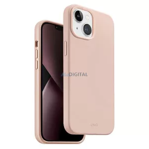 UNIQ etui Lino iPhone 14 Plus 6.7" rózsaszínű tok