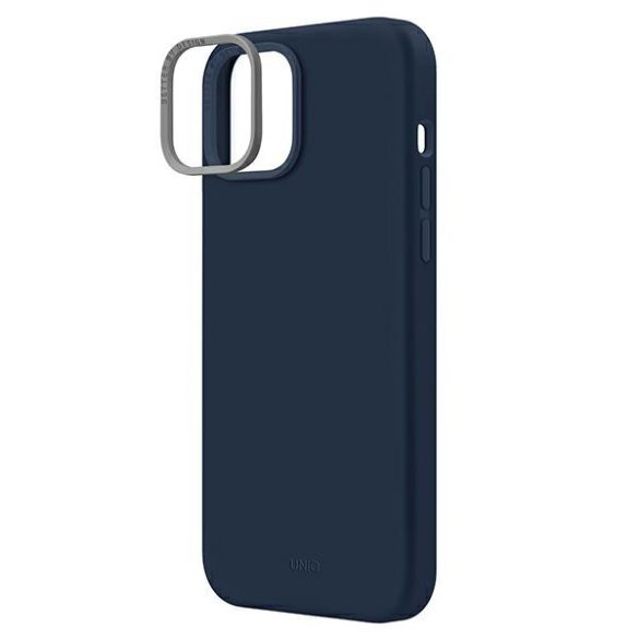 UNIQ etui Lino iPhone 14 Plus / 15 Plus 6.7" tengeri kék tok