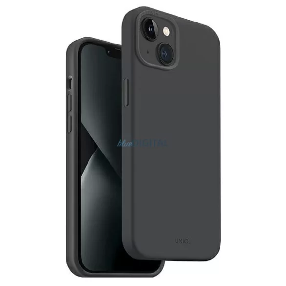 UNIQ etui Lino Hue iPhone 14 Plus 6.7" Magclick Charging szénszürke tok