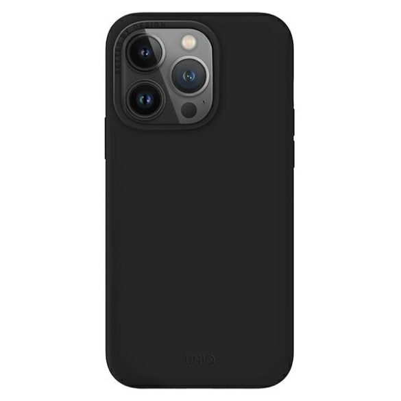 UNIQ etui Lino iPhone 14 Pro 6,1" fekete tok