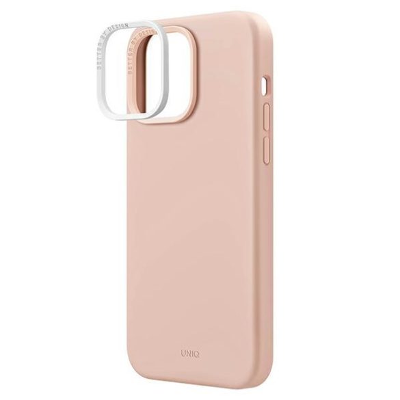 UNIQ etui Lino iPhone 14 Pro 6,1" rózsaszín tok