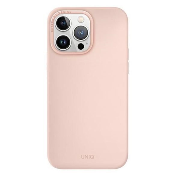 UNIQ etui Lino iPhone 14 Pro Max 6,7" rózsaszín tok