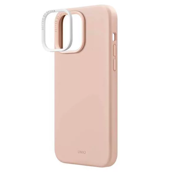 UNIQ etui Lino iPhone 14 Pro Max 6,7" rózsaszín tok