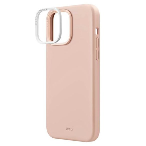 UNIQ etui Lino iPhone 14 Pro Max 6,7" rózsaszín tok