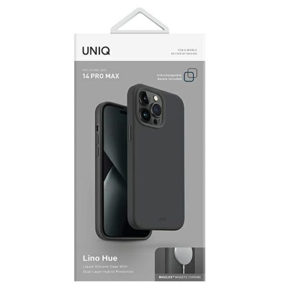 UNIQ etui Lino Hue iPhone 14 Pro Max 6,7" Magclick Charging szürke tok