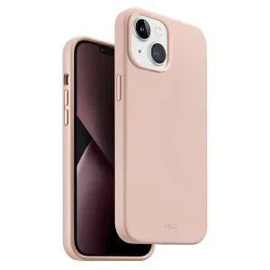 UNIQ etui Lino Hue iPhone 14 Plus 6.7" Magclick töltés rózsaszín tok