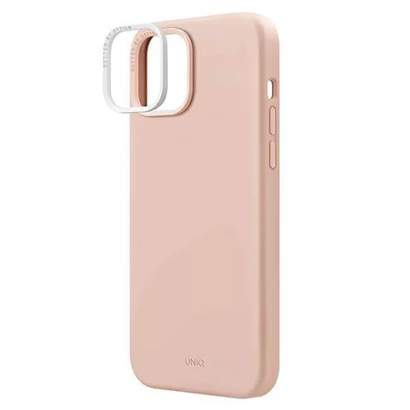 UNIQ etui Lino Hue iPhone 14 Plus 6.7" Magclick töltés rózsaszín tok