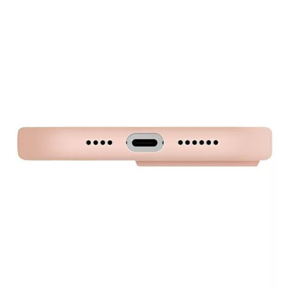 UNIQ etui Lino Hue iPhone 14 Plus 6.7" Magclick töltés rózsaszín tok