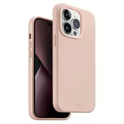   UNIQ etui Lino Hue iPhone 14 Pro 6,1" Magclick Charging rózsaszín tok