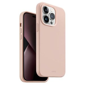 UNIQ etui Lino Hue iPhone 14 Pro 6,1" Magclick Charging rózsaszín tok