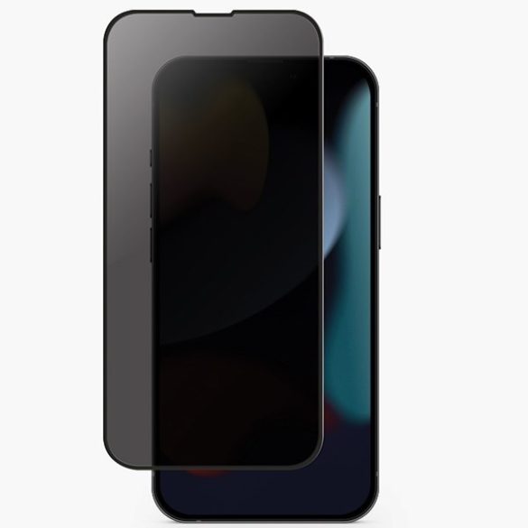 UNIQ Optix Privacy betekintésvédett edzett üveg applikátorral iPhone 14 