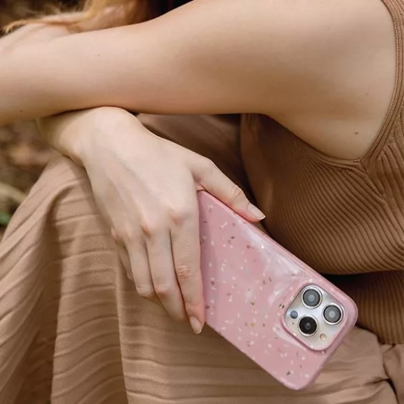 UNIQ Coehl Terrazzo tok iPhone 14 - bézs