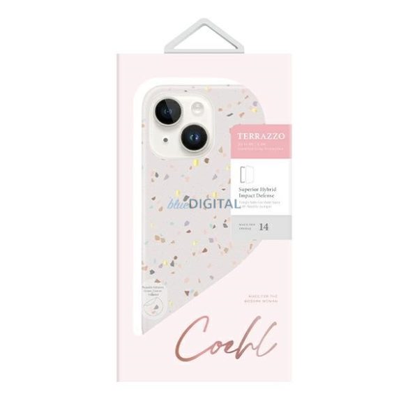 UNIQ Coehl Terrazzo tok iPhone 14 - bézs