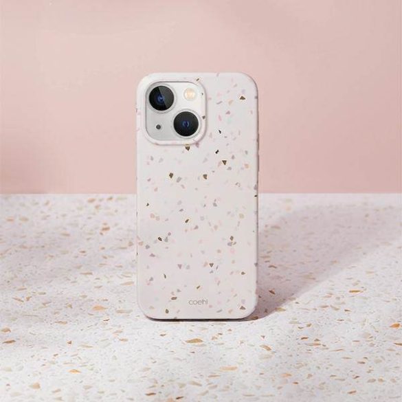 UNIQ etui Coehl Terrazzo iPhone 14 Plus / 15 Plus 6.7" homokkő tok