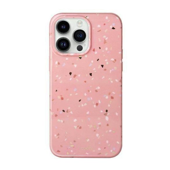 UNIQ Tok Coehl Terrazzo iPhone 14 Pro Max 6,7" korall rózsaszín tok