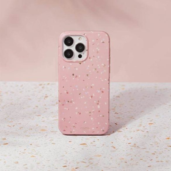 UNIQ Tok Coehl Terrazzo iPhone 14 Pro Max 6,7" korall rózsaszín tok