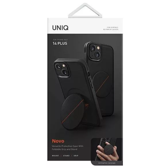 Uniq etui Novo iPhone 14 Plus 6.7" éjfekete színben tok