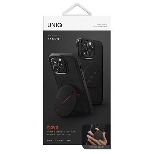 Uniq etui Novo iPhone 14 Pro 6,1" fekete tok