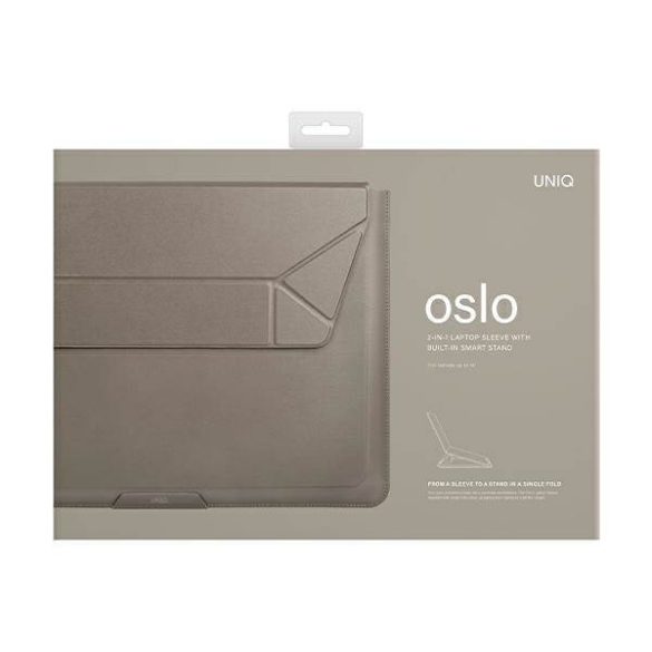UNIQ Tok Oslo laptop Sleeve 14" szürke tok