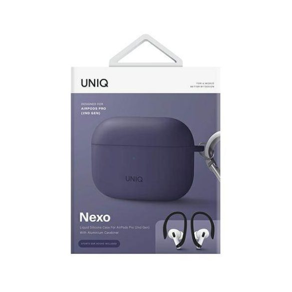 UNIQ etui Nexo Nexo AirPods Pro 2 gen szilikon (2022/2023) fig lila tok