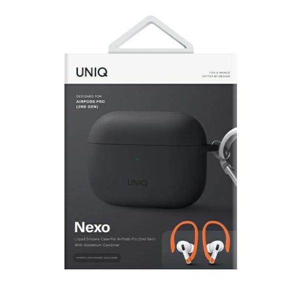 UNIQ etui Nexo Nexo AirPods Pro 2 gen szilikon (2022/2023) szénszürke tok