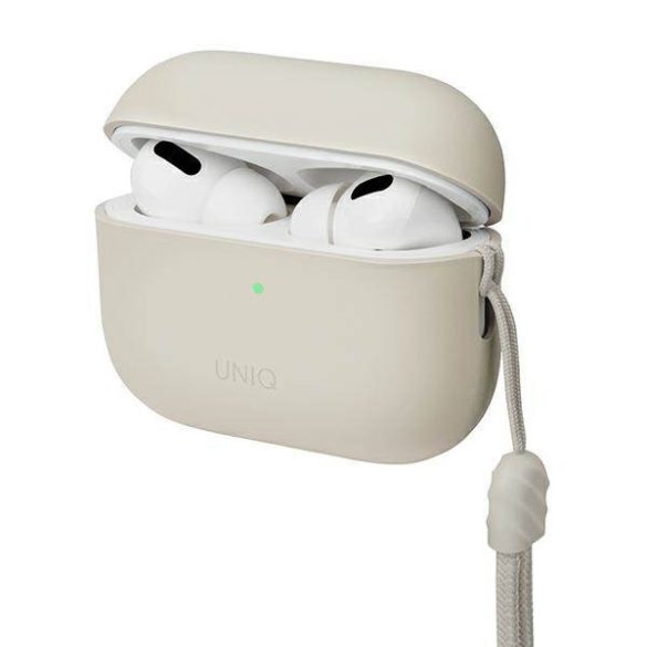 UNIQ etui Lino AirPods Pro 2 gen szilikon (2022/2023) bézs tok