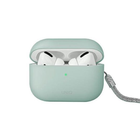 UNIQ etui Lino AirPods Pro 2 gen szilikon (2022/2023) mentazöld tok