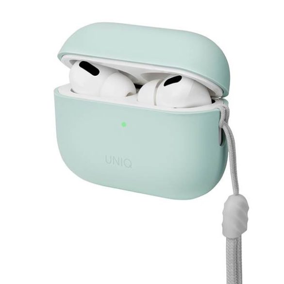 UNIQ etui Lino AirPods Pro 2 gen szilikon (2022/2023) mentazöld tok