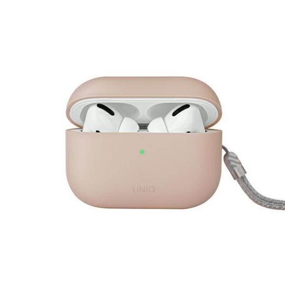 UNIQ etui Lino AirPods Pro 2 gen szilikon (2022/2023) rózsaszínű tok