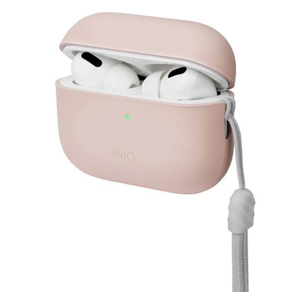 UNIQ etui Lino AirPods Pro 2 gen szilikon (2022/2023) rózsaszínű tok