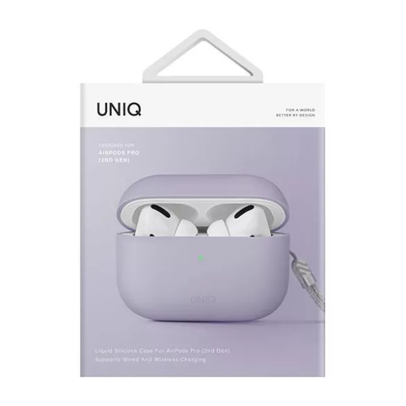 UNIQ Lino tok AirPods Pro 2 gen szilikon lila lila