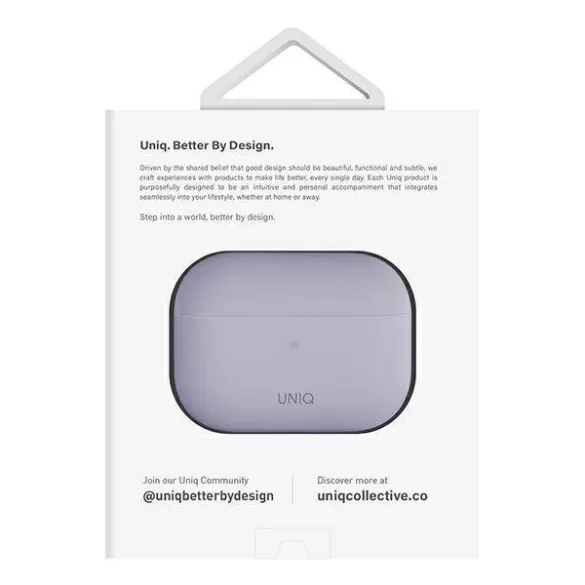 UNIQ Lino tok AirPods Pro 2 gen szilikon lila lila