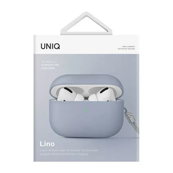 UNIQ Lino tok AirPods Pro 2 gen szilikon arktikus kék