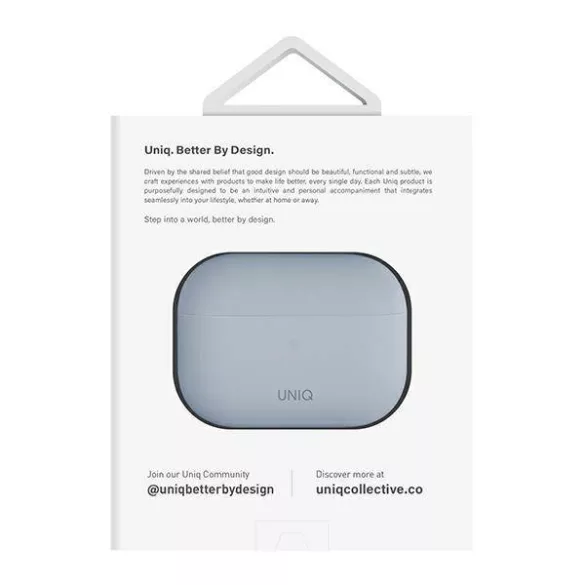 UNIQ Lino tok AirPods Pro 2 gen szilikon arktikus kék