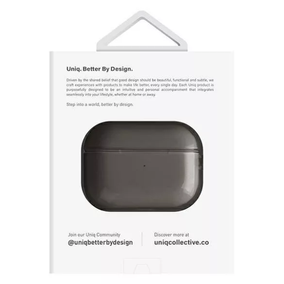 UNIQ Glase tok AirPods Pro 2 gen fényes füst