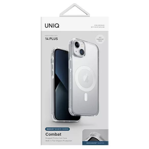 UNIQ Combat Case MagSafe-kompatibilis tok iPhone 14 Plus - átlátszó