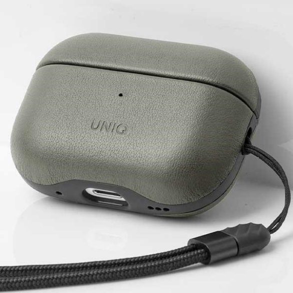 UNIQ etui Terra AirPods Pro 2 gen. Eredeti bőr (2022/2023) zöld tok