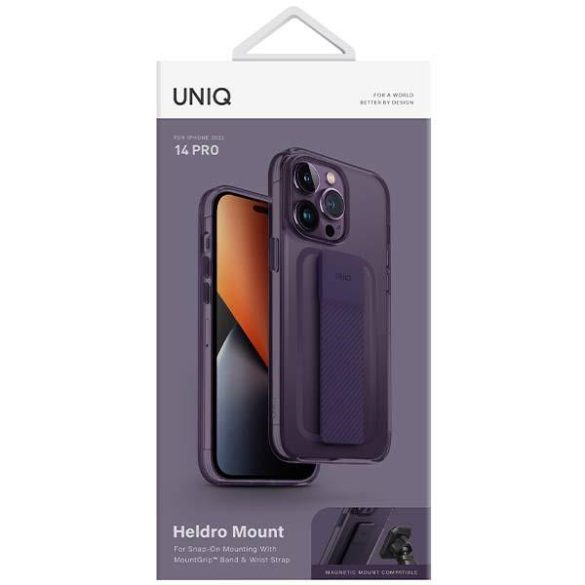 UNIQ etui Heldro Mount iPhone 14 Pro 6,1" lila tok
