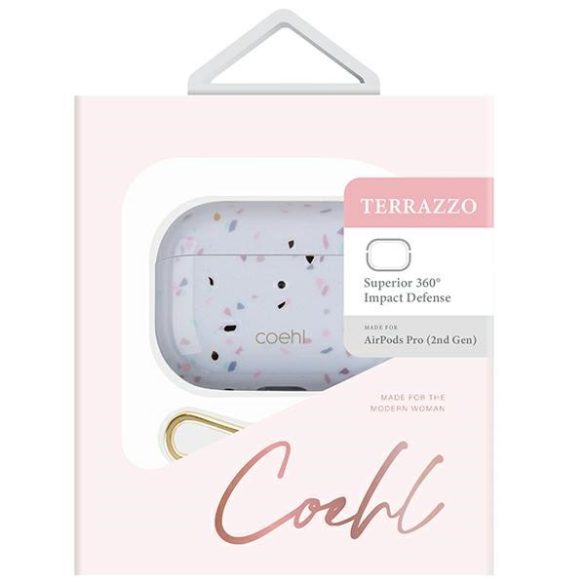 UNIQ etui Coehl Terrazzo AirPods Pro 2 (2022/2023) homokkő tok