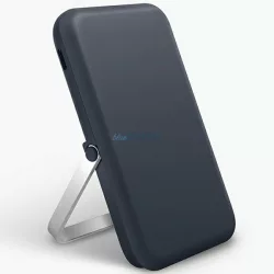   UNIQ Hoveo 5000 mAh-s powerbank, USB-C, 20 W PD gyorstöltés, vezeték nélküli, mágneses, kék/storm blue